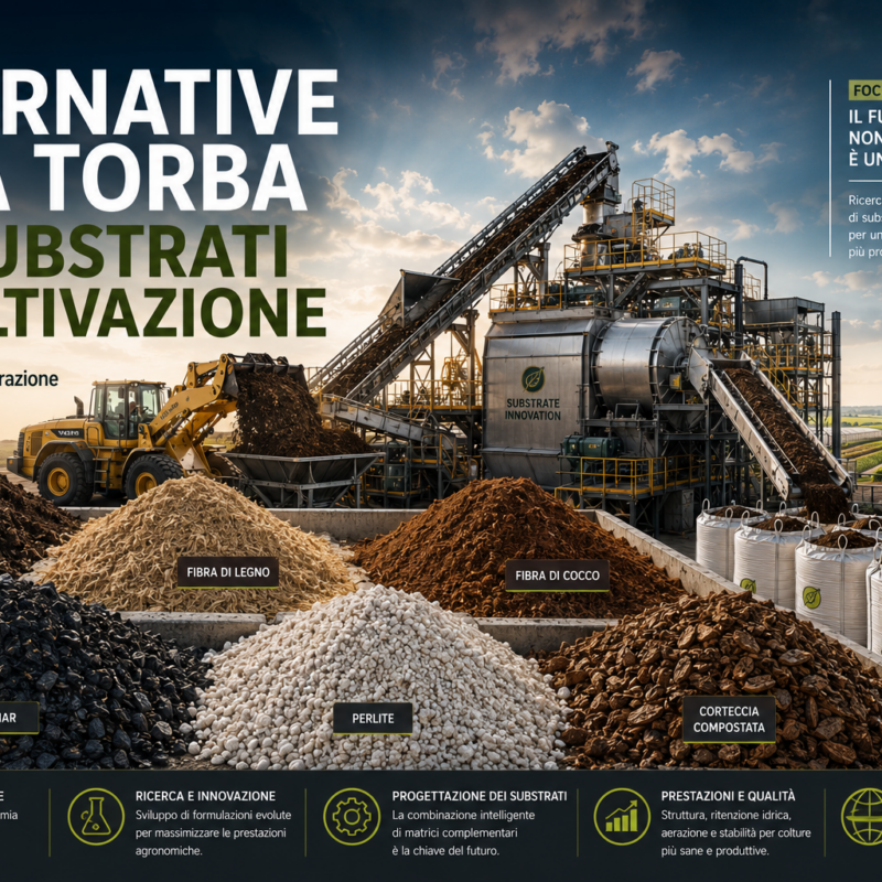 Alternative alla torba nei substrati di coltivazione: verso una nuova generazione di matrici sostenibili
